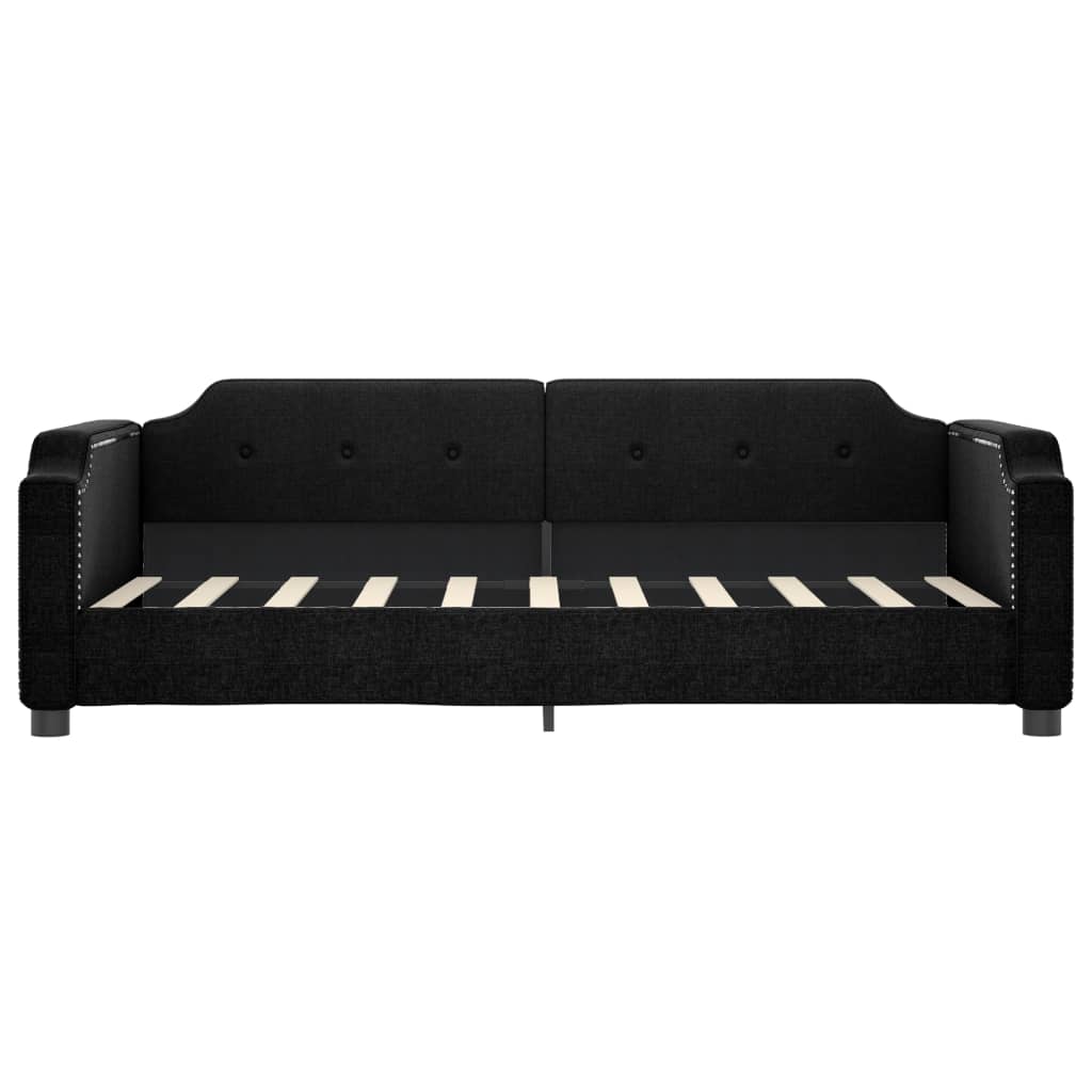vidaXL Sofa rozsuwana, czarna, 90x190 cm, tkanina