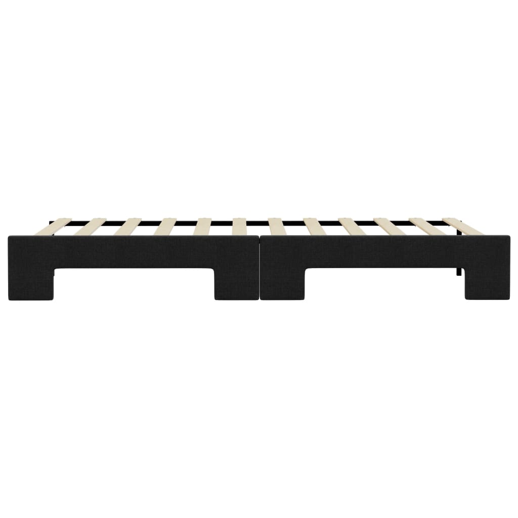 vidaXL Sofa rozsuwana, czarna, 90x190 cm, tkanina
