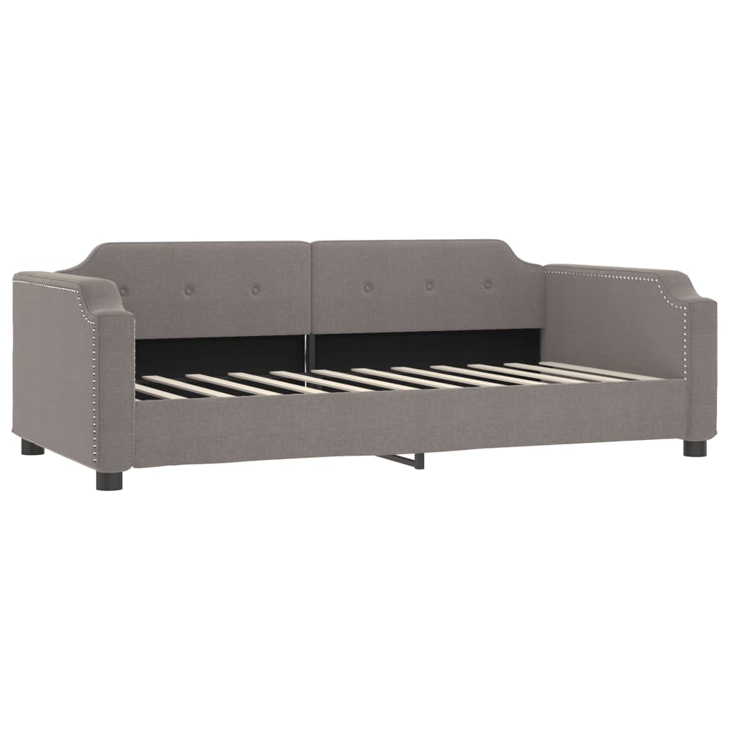 vidaXL Sofa rozsuwana z materacami, kolor taupe, 80x200 cm, tkanina