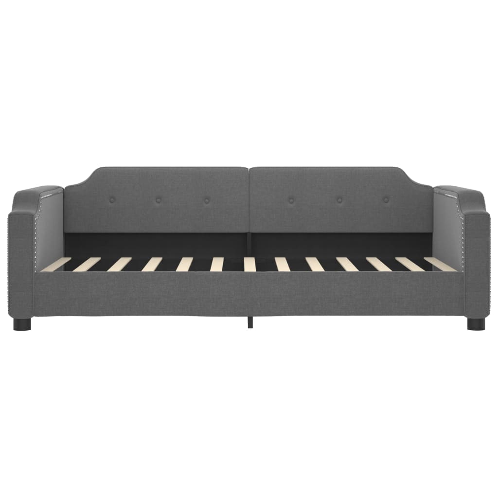 vidaXL Sofa rozsuwana z szufladami, ciemnoszara, 80x200 cm, tkanina
