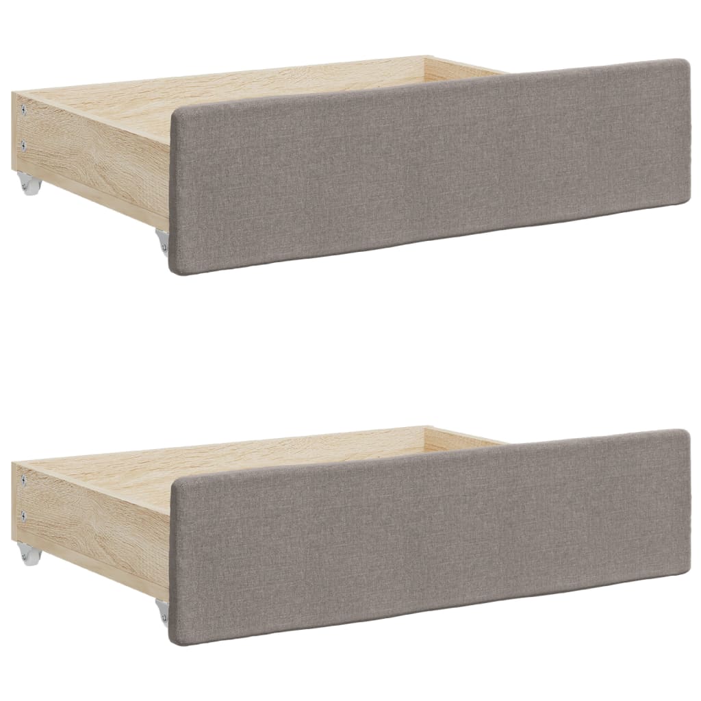 vidaXL Sofa rozsuwana z szufladami, taupe, 80x200 cm, tkanina