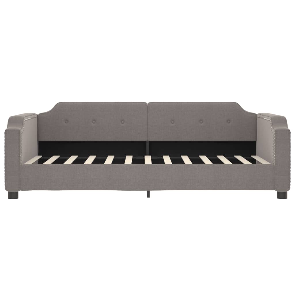vidaXL Sofa rozsuwana z szufladami, taupe, 90x200 cm, tkanina