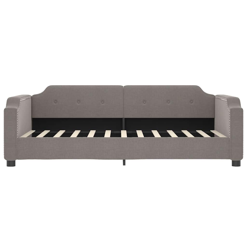 vidaXL Sofa rozsuwana z szufladami, taupe, 90x200 cm, tkanina