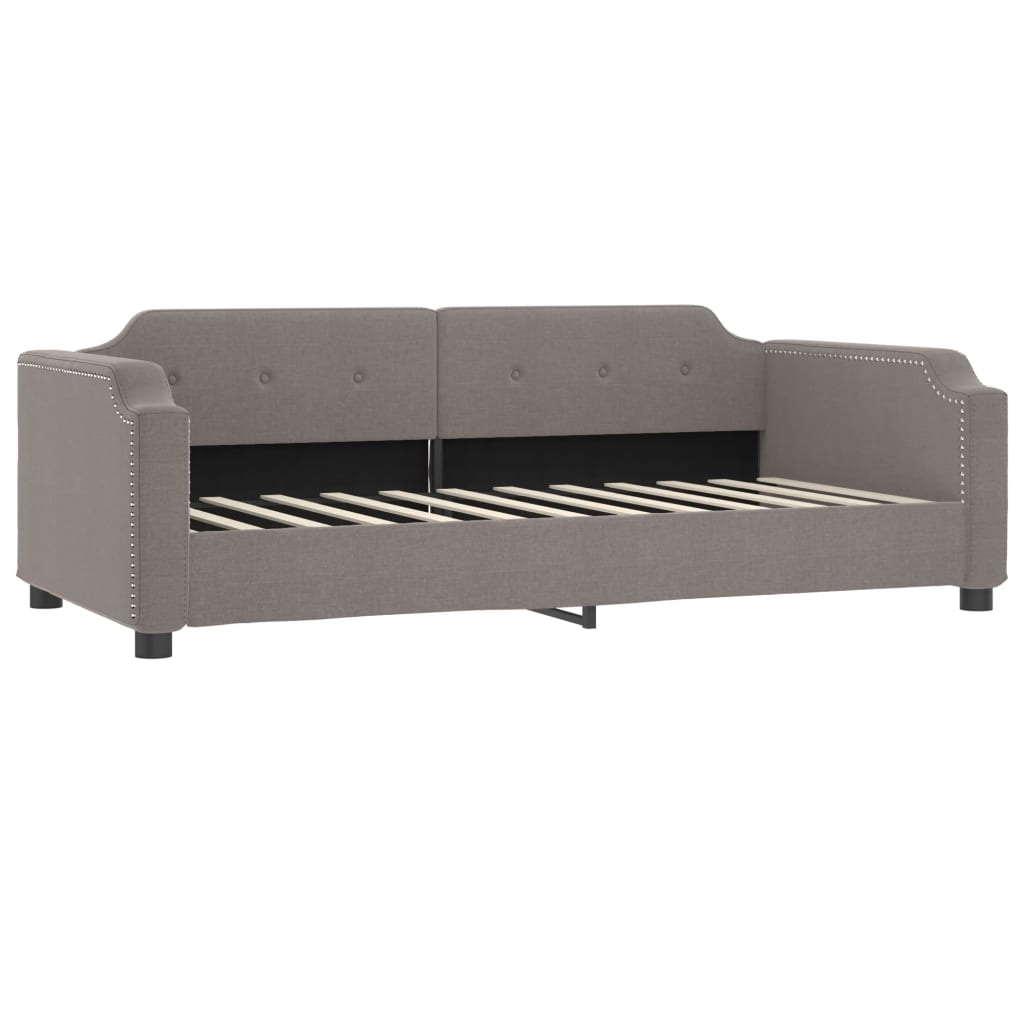 vidaXL Sofa rozsuwana z szufladami, taupe, 100x200 cm, tkanina