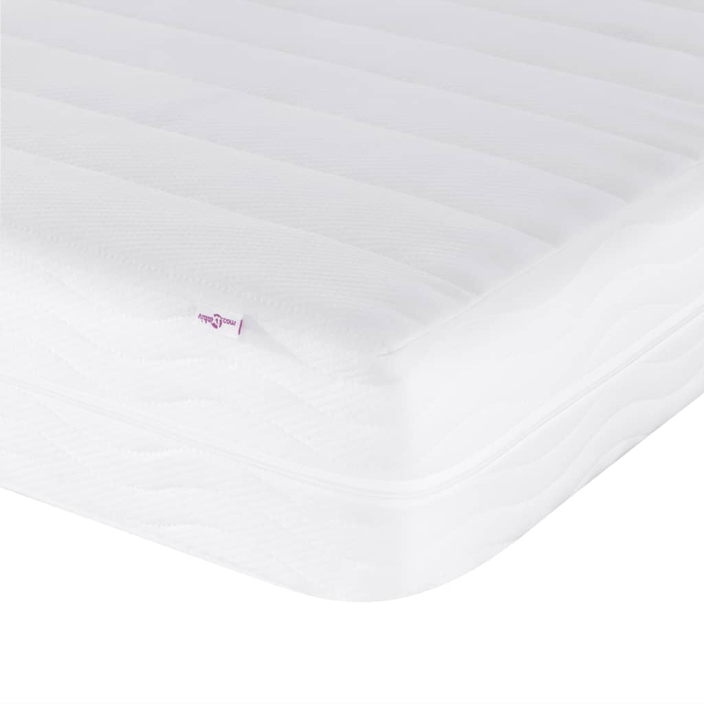 vidaXL Sofa z materacem, kremowa, 90x200 cm, sztuczna skóra