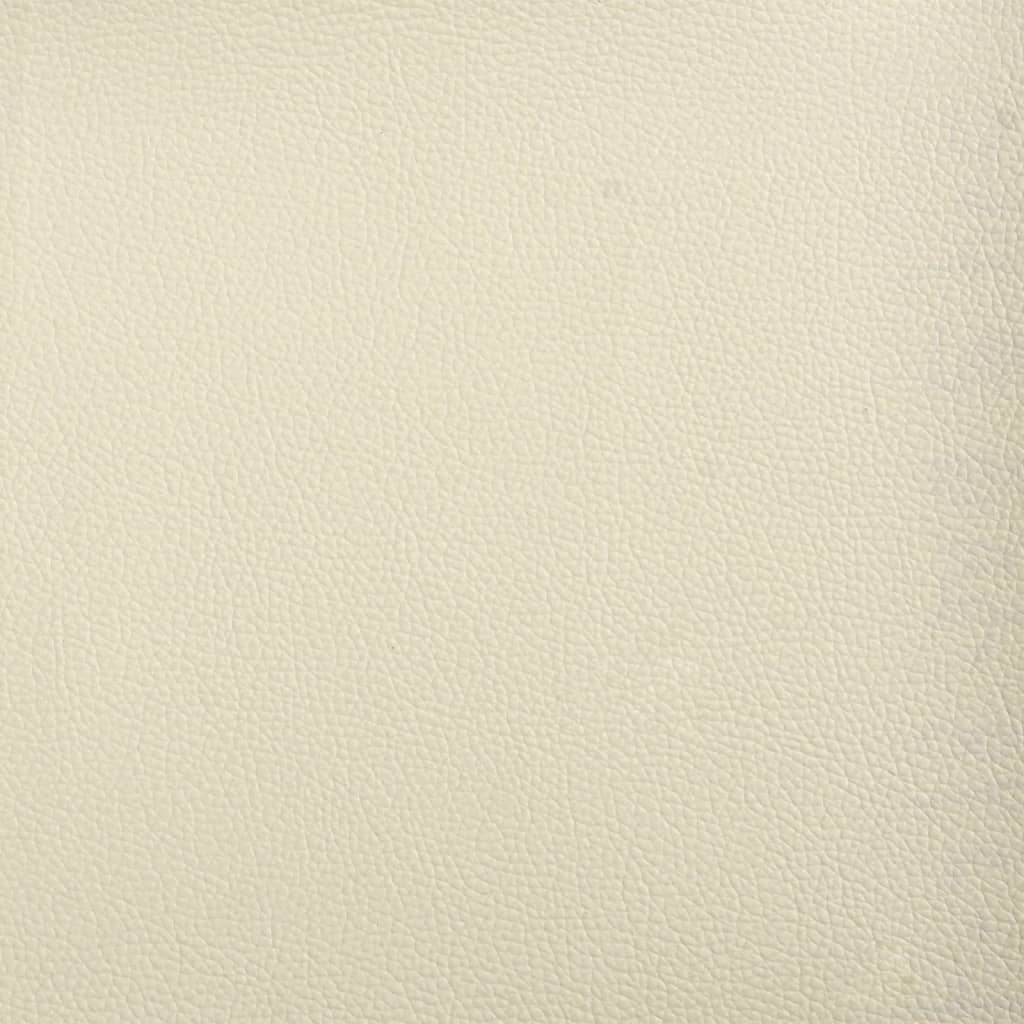 vidaXL Sofa z materacem, kremowa, 90x200 cm, sztuczna skóra
