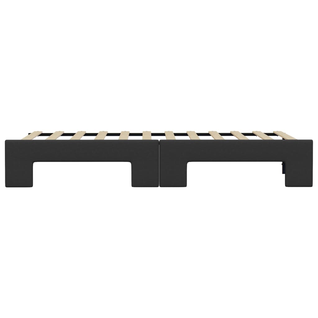 vidaXL Sofa rozsuwana, czarna, 90x200 cm, sztuczna skóra