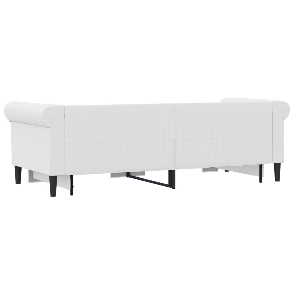 vidaXL Sofa rozsuwana, biała, 90x200 cm, sztuczna skóra