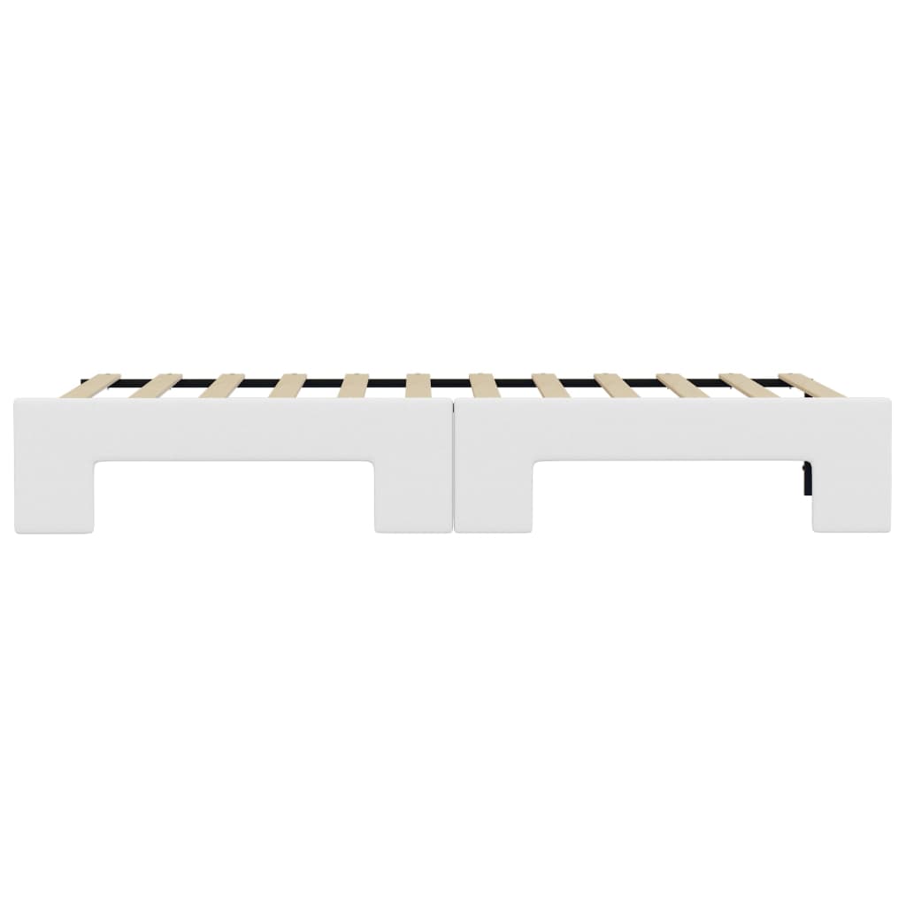 vidaXL Sofa rozsuwana, biała, 90x200 cm, sztuczna skóra