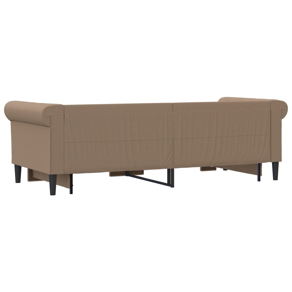 vidaXL Sofa rozsuwana, cappuccino, 90x200 cm, sztuczna skóra