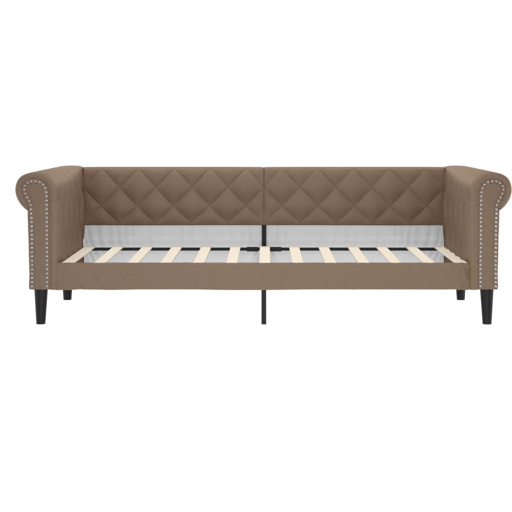 vidaXL Sofa rozsuwana, cappuccino, 90x200 cm, sztuczna skóra