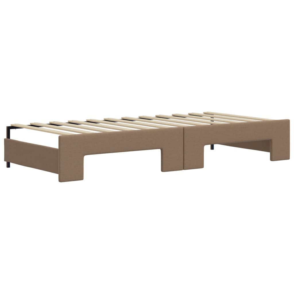 vidaXL Sofa rozsuwana, cappuccino, 90x200 cm, sztuczna skóra