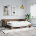 vidaXL Sofa rozsuwana, cappuccino, 90x200 cm, sztuczna skóra