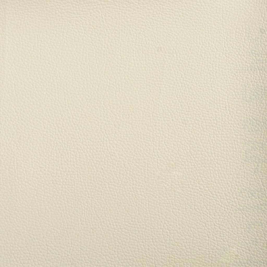vidaXL Sofa rozsuwana z szufladami, kremowa, 90x200 cm, sztuczna skóra