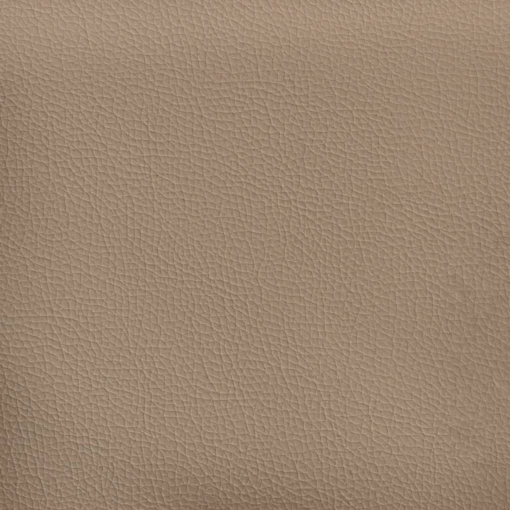 vidaXL Sofa rozsuwana z szufladami, cappuccino, 90x200 cm, ekoskóra