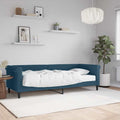 vidaXL Sofa z materacem do spania, niebieska, 80x200 cm, aksamit
