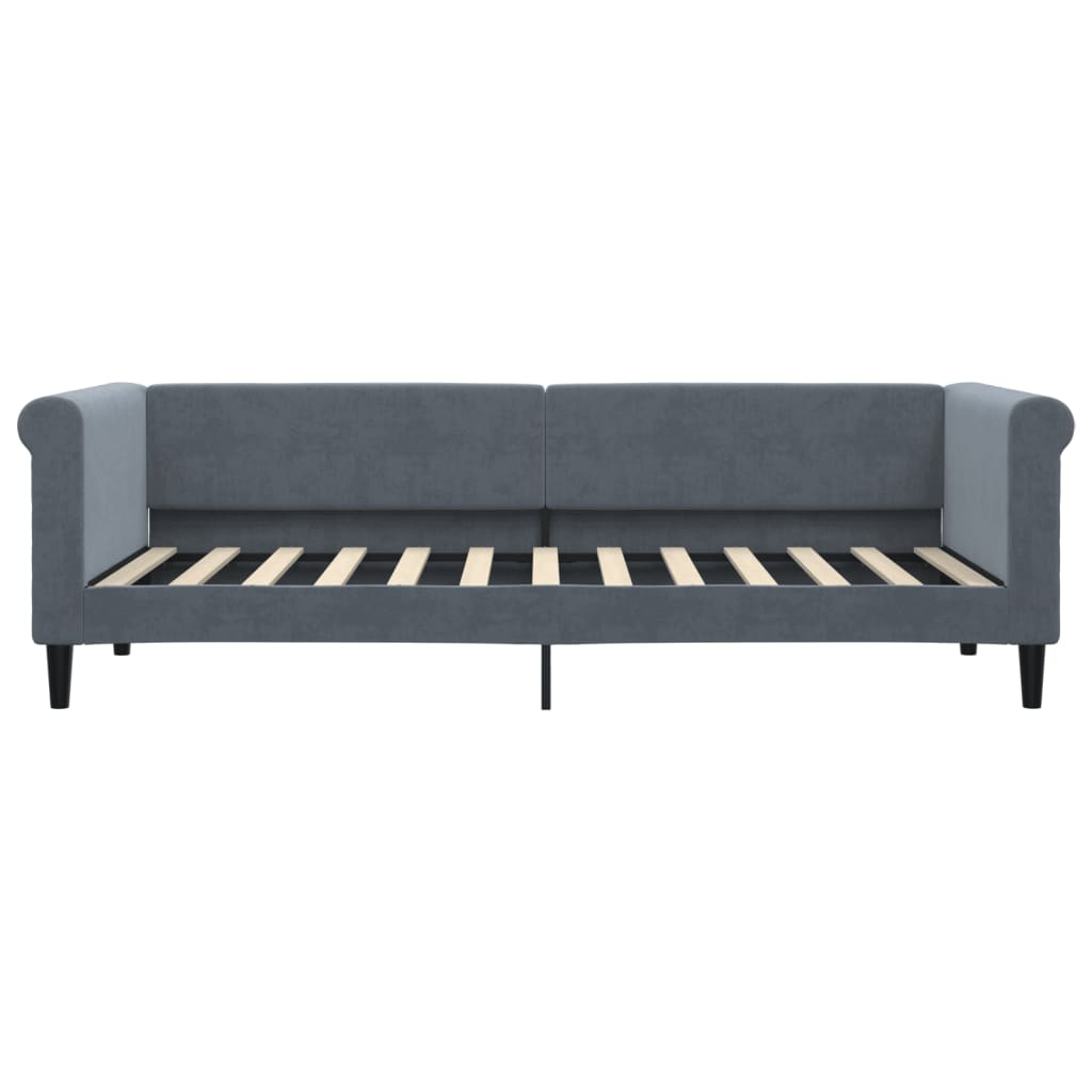vidaXL Sofa z materacem do spania, ciemnoszara, 80x200 cm, aksamit
