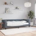 vidaXL Sofa z materacem do spania, ciemnoszara, 80x200 cm, aksamit