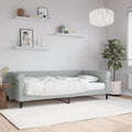 vidaXL Sofa z materacem do spania, jasnoszara, 100x200 cm, aksamit