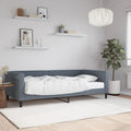 vidaXL Sofa z materacem do spania, ciemnoszara, 100x200 cm, aksamit