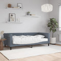 vidaXL Sofa z materacem do spania, ciemnoszara, 90x190 cm, aksamit