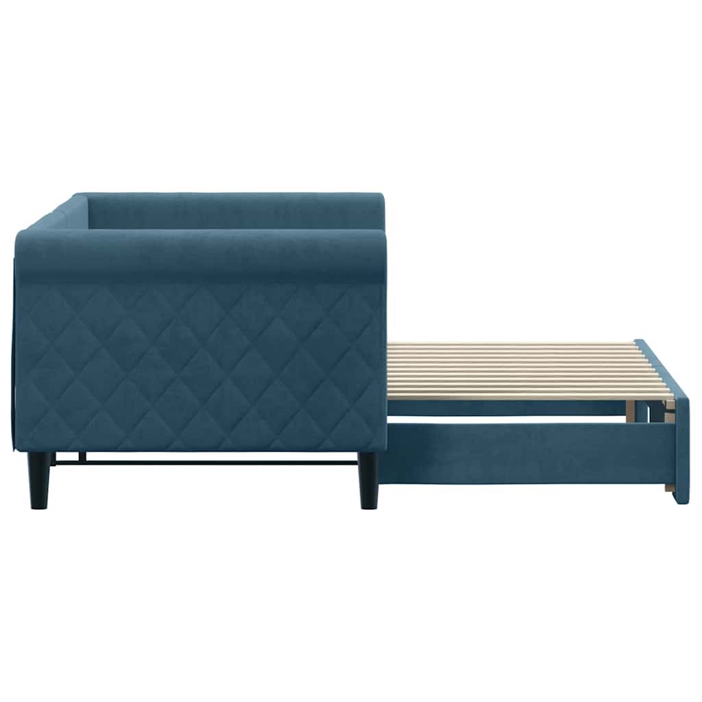 vidaXL Sofa rozsuwana, niebieska, 80x200 cm, aksamit
