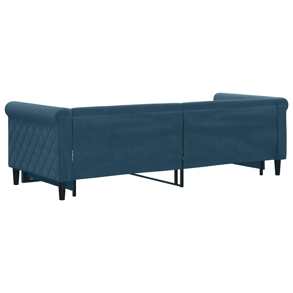 vidaXL Sofa rozsuwana, niebieska, 80x200 cm, aksamit