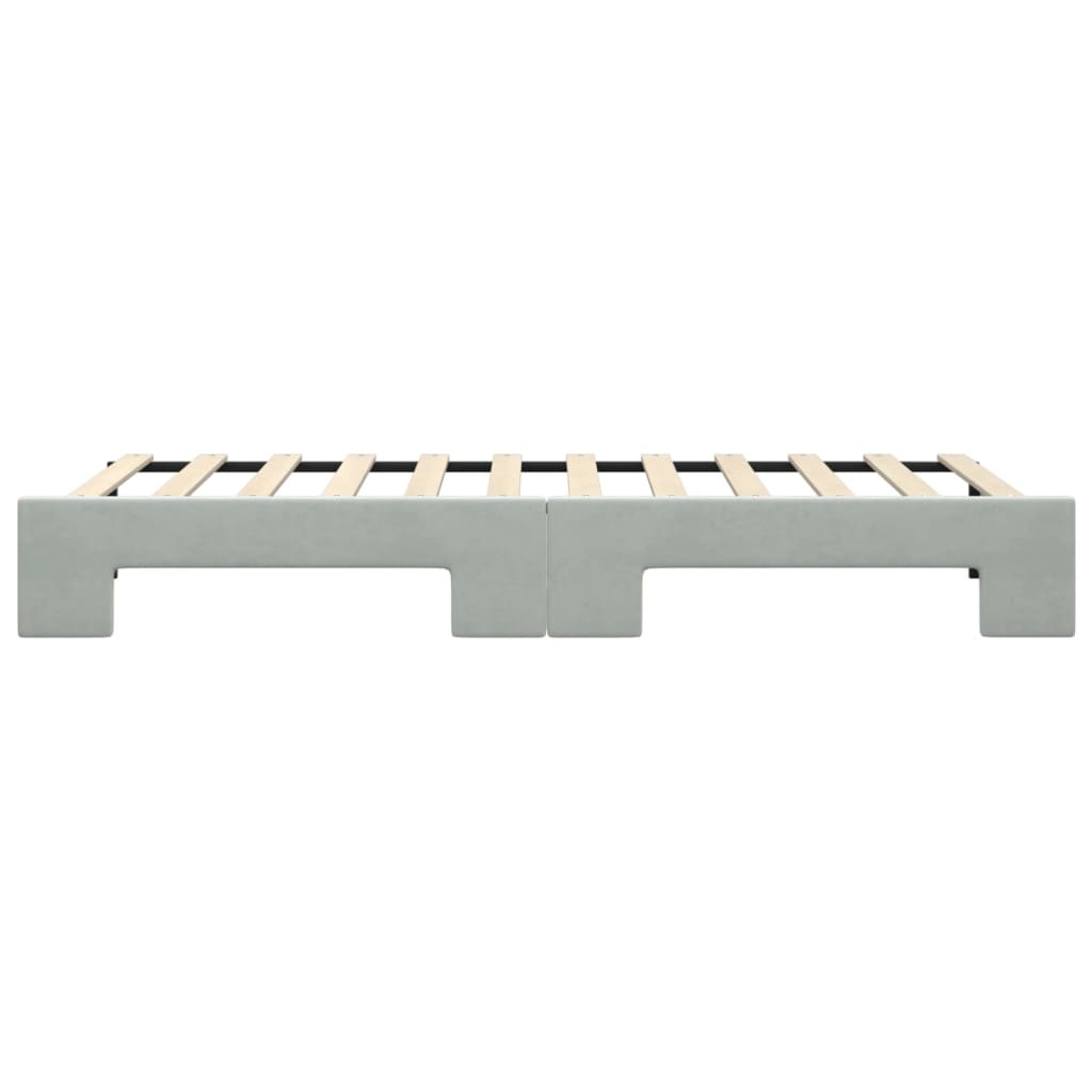 vidaXL Sofa rozsuwana, jasnoszara, 80x200 cm, aksamit