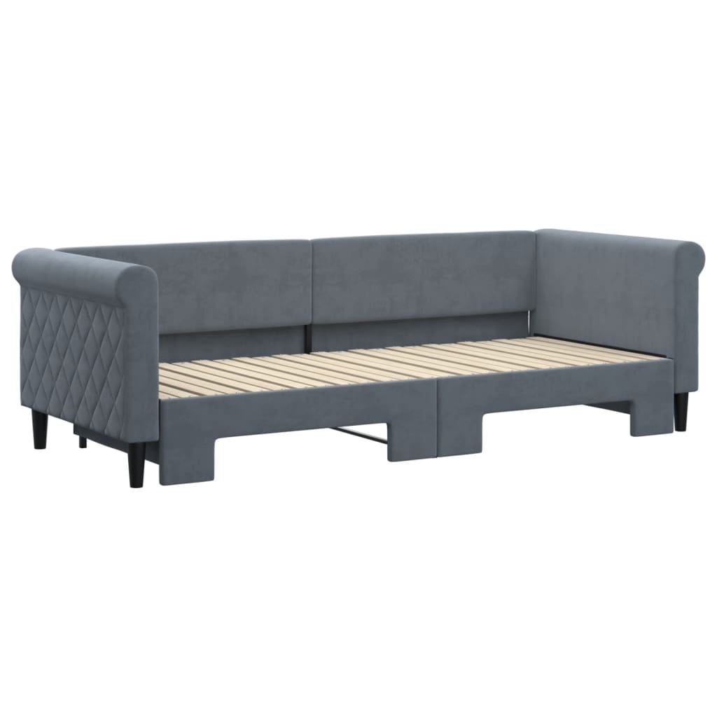 vidaXL Sofa rozsuwana, ciemnozielona, 80x200 cm, aksamit