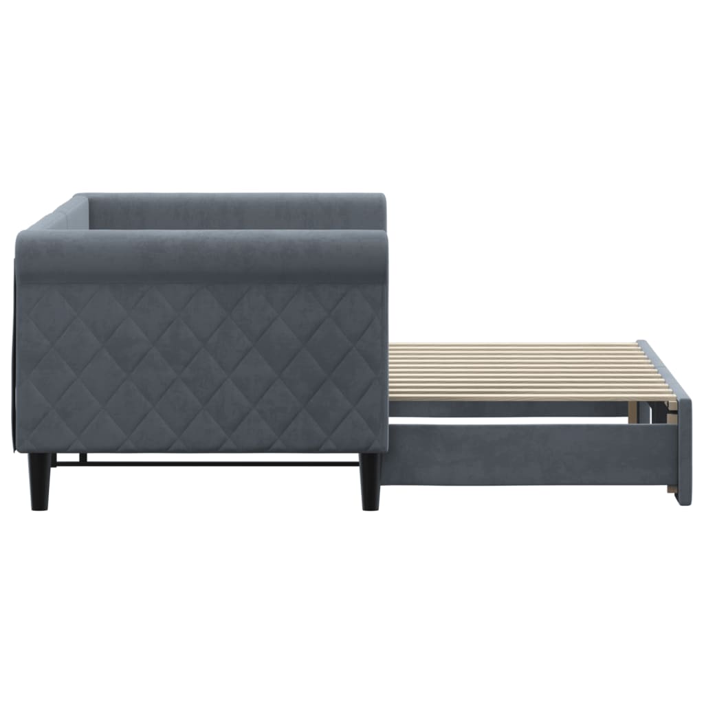 vidaXL Sofa rozsuwana, ciemnozielona, 80x200 cm, aksamit