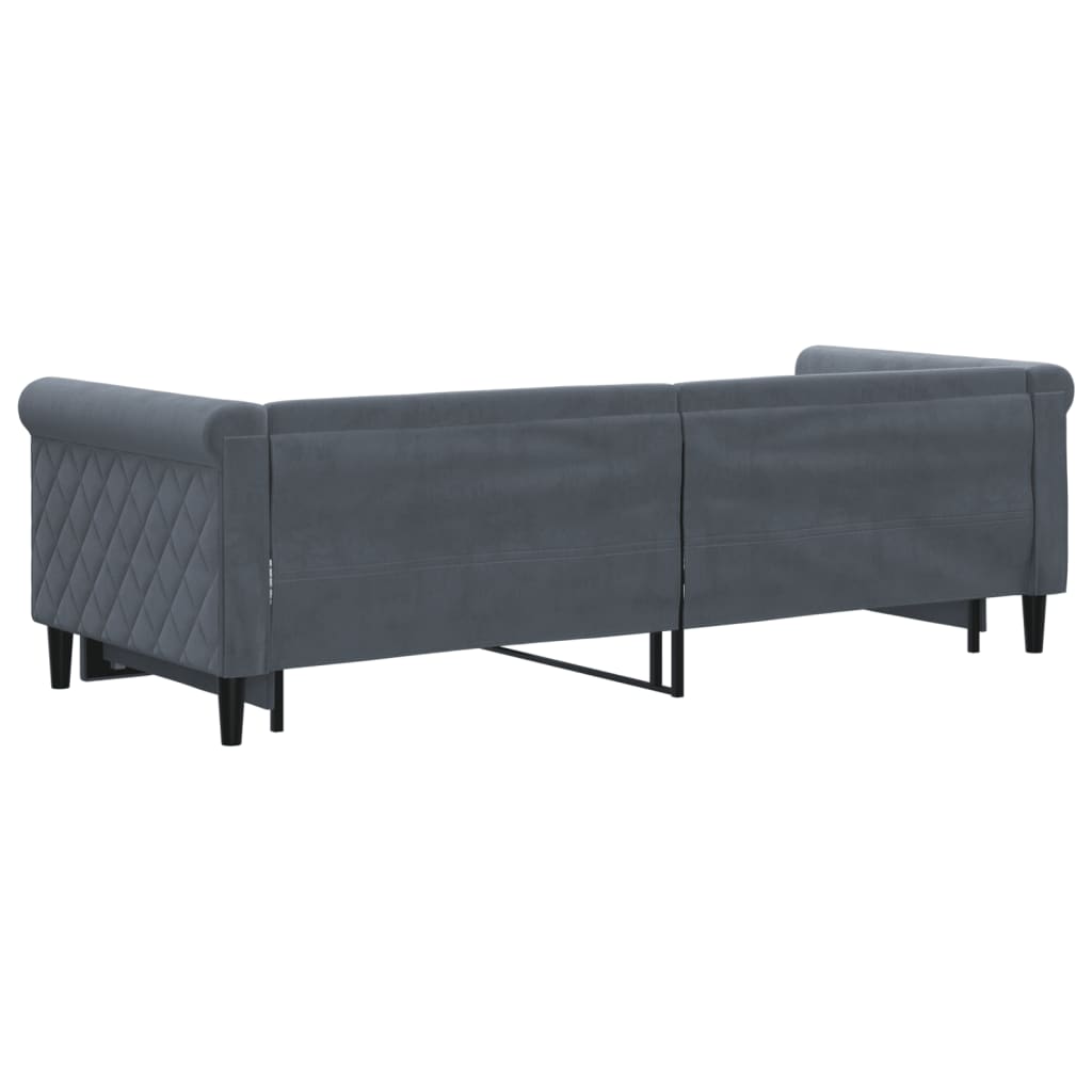 vidaXL Sofa rozsuwana, ciemnozielona, 80x200 cm, aksamit