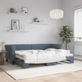 vidaXL Sofa rozsuwana, ciemnozielona, 80x200 cm, aksamit