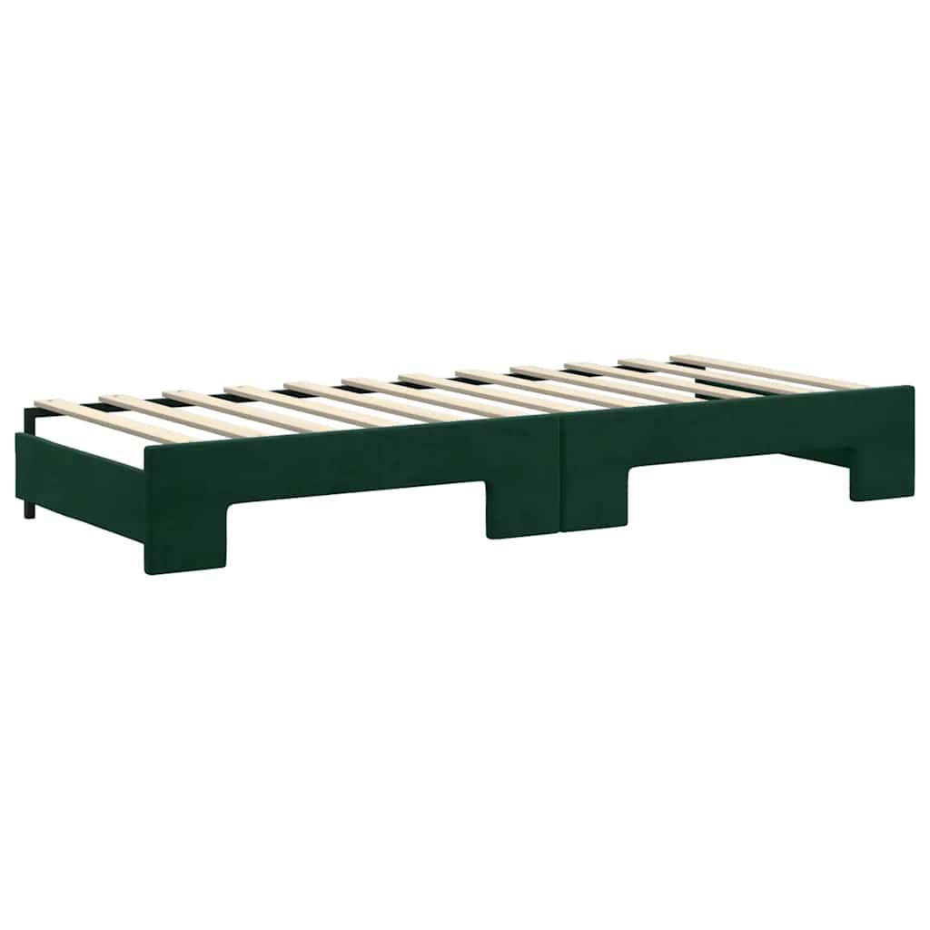 vidaXL Sofa rozsuwana, ciemnozielona, 80x200 cm, aksamit