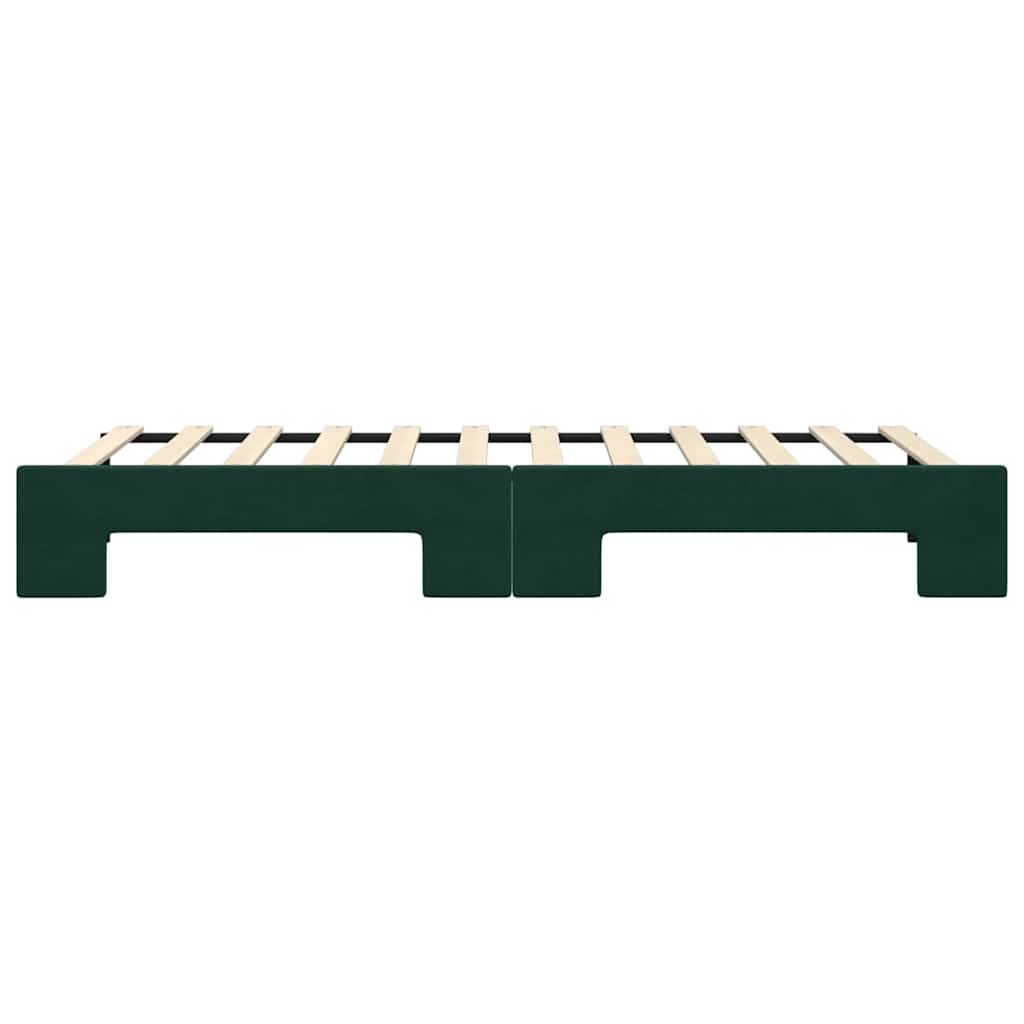 vidaXL Sofa rozsuwana, ciemnozielona, 80x200 cm, aksamit