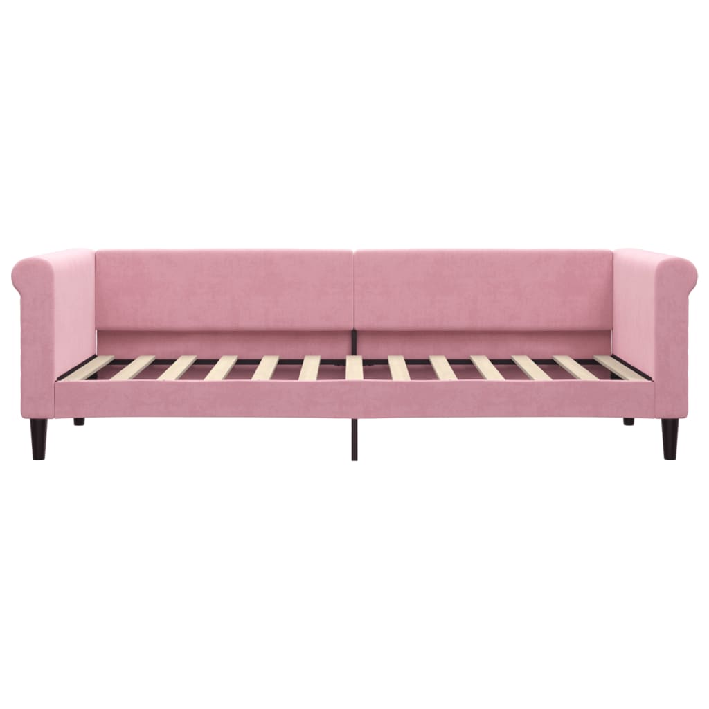 vidaXL Sofa rozsuwana, różowa, 80x200 cm, aksamit