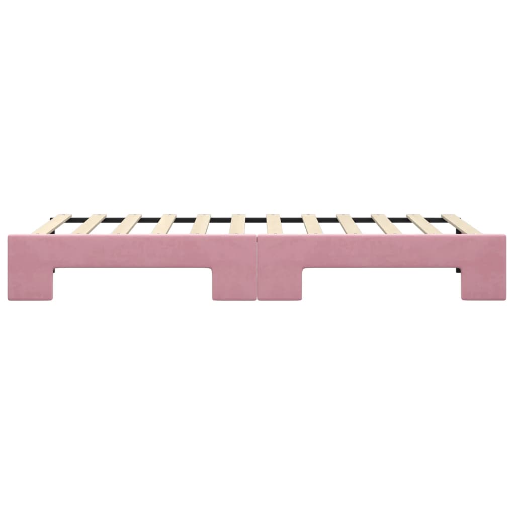 vidaXL Sofa rozsuwana, różowa, 80x200 cm, aksamit