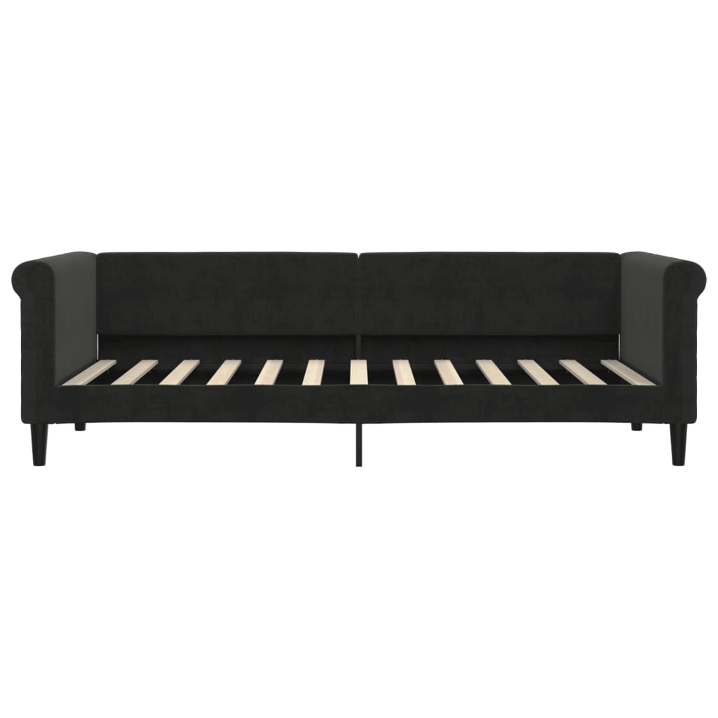 vidaXL Sofa rozsuwana, czarna, 80x200 cm, aksamit