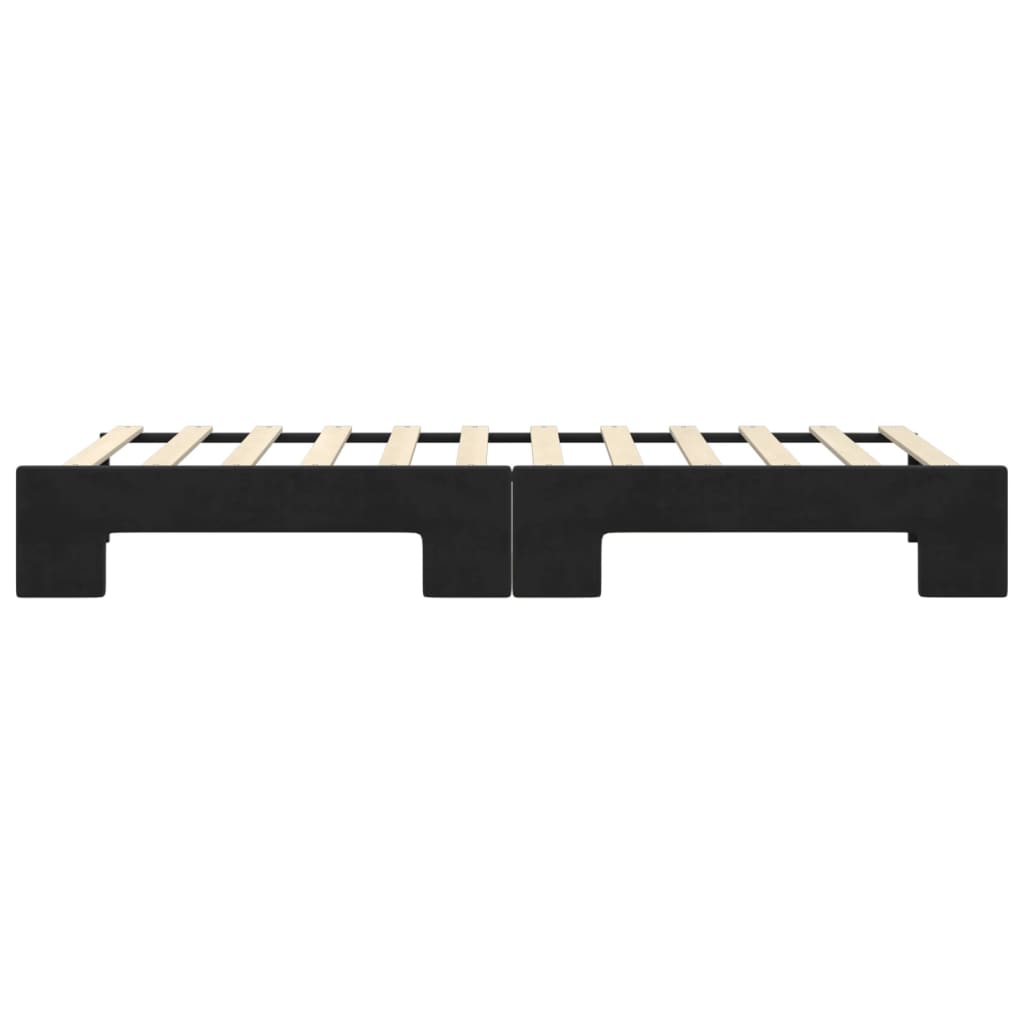vidaXL Sofa rozsuwana, czarna, 80x200 cm, aksamit