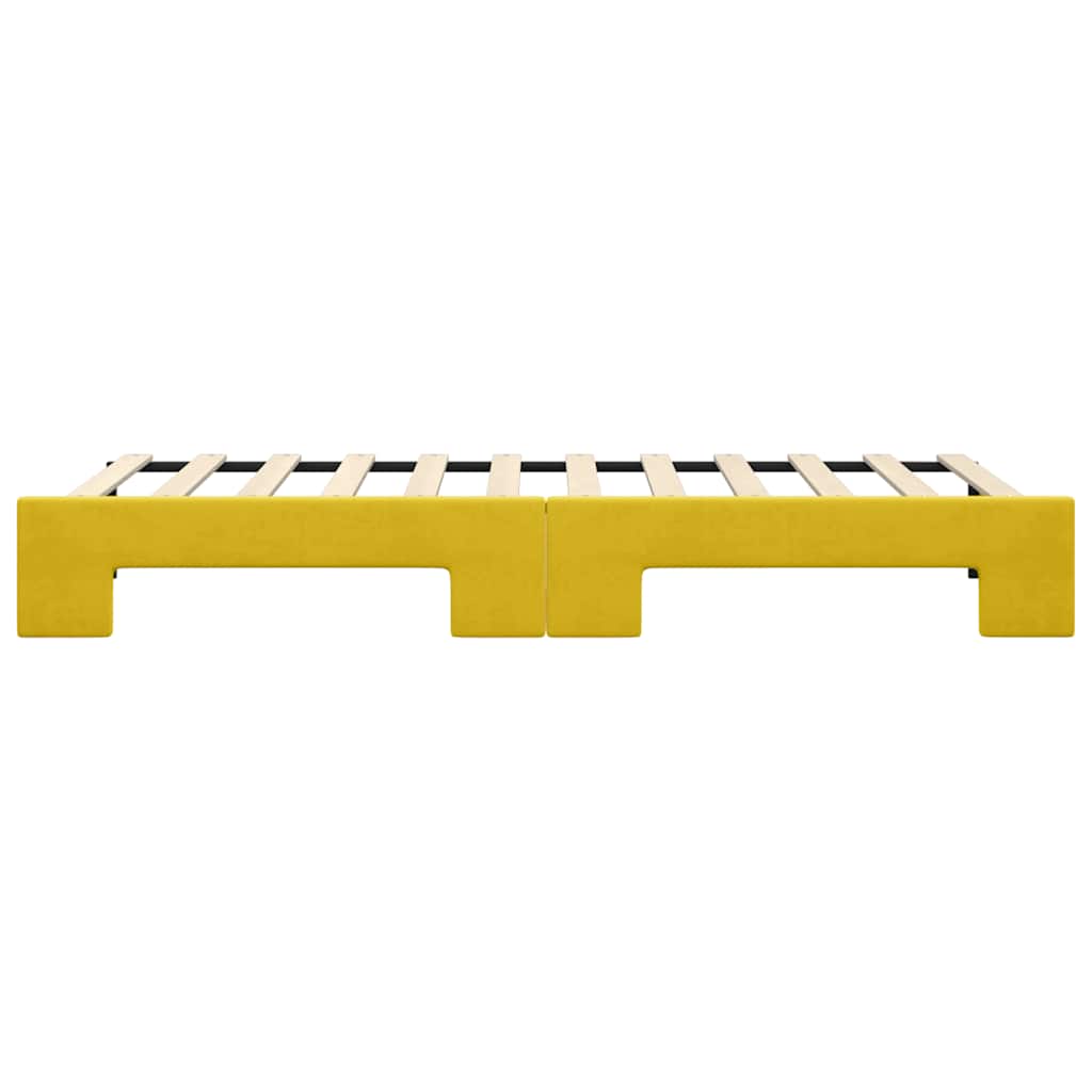 vidaXL Sofa rozsuwana, żółta, 80x200 cm, aksamit