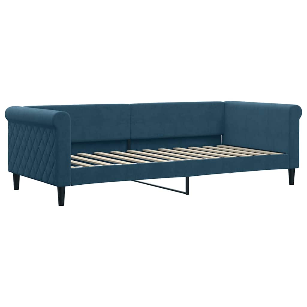 vidaXL Sofa rozsuwana, niebieska, 90x200 cm, aksamit
