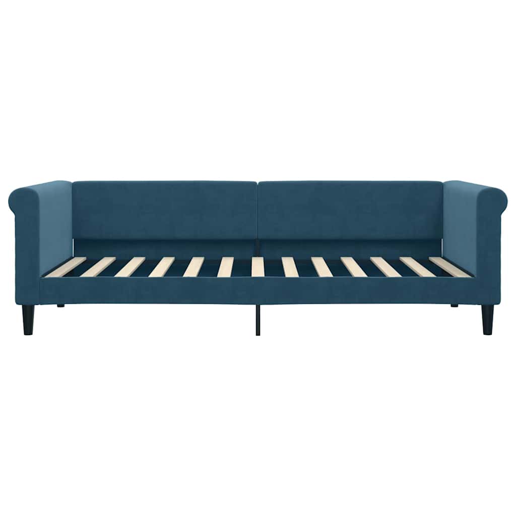 vidaXL Sofa rozsuwana, niebieska, 90x200 cm, aksamit