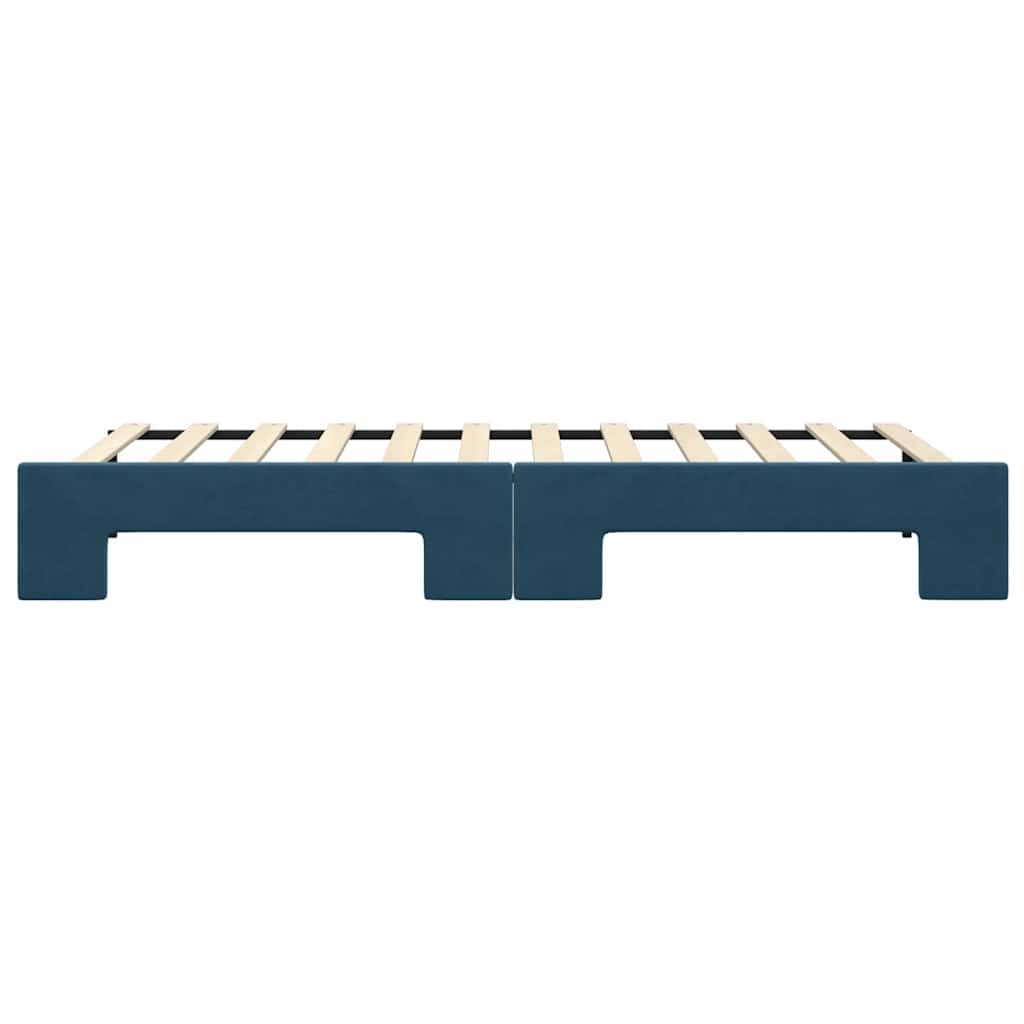 vidaXL Sofa rozsuwana, niebieska, 90x200 cm, aksamit