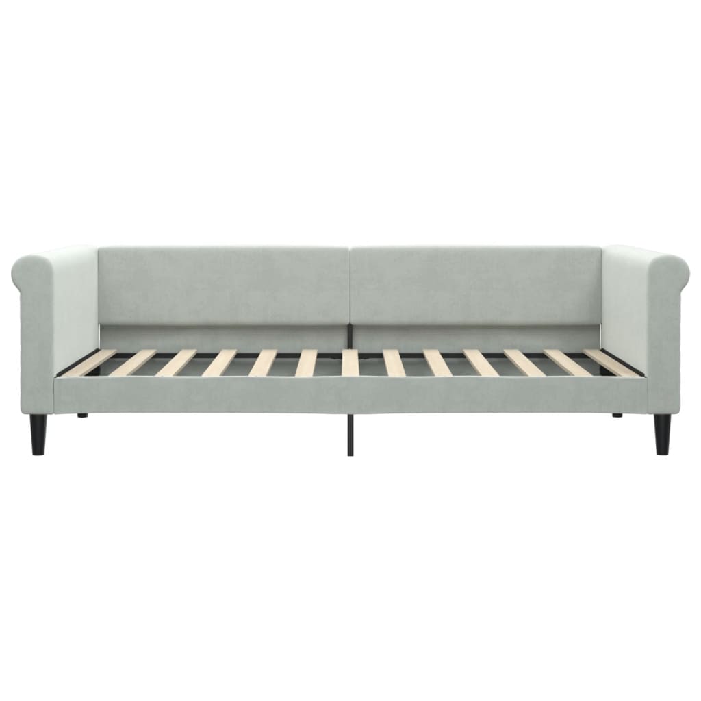 vidaXL Sofa rozsuwana, jasnoszara, 90x200 cm, aksamit
