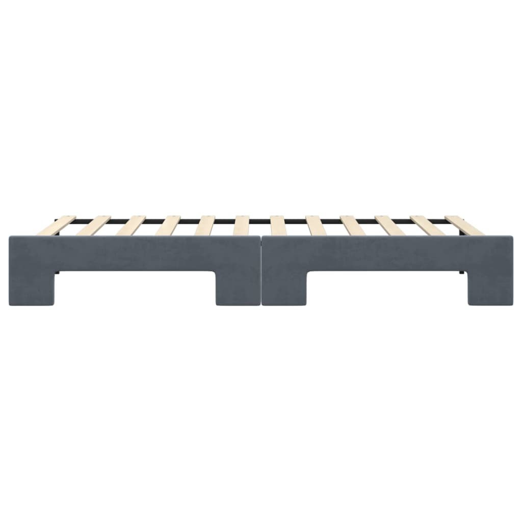vidaXL Sofa rozsuwana, ciemnoszara, 90x200 cm, aksamit