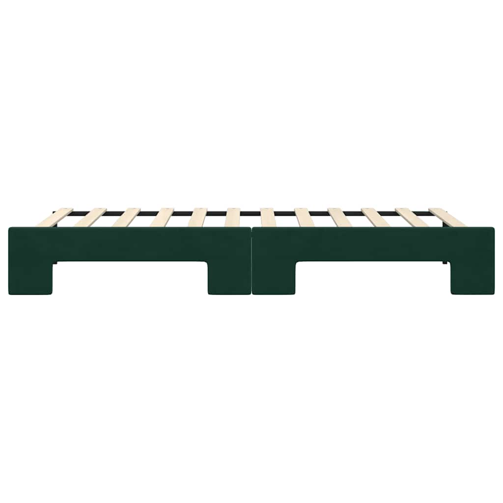 vidaXL Sofa rozsuwana, ciemnozielona, 90x200 cm, aksamit