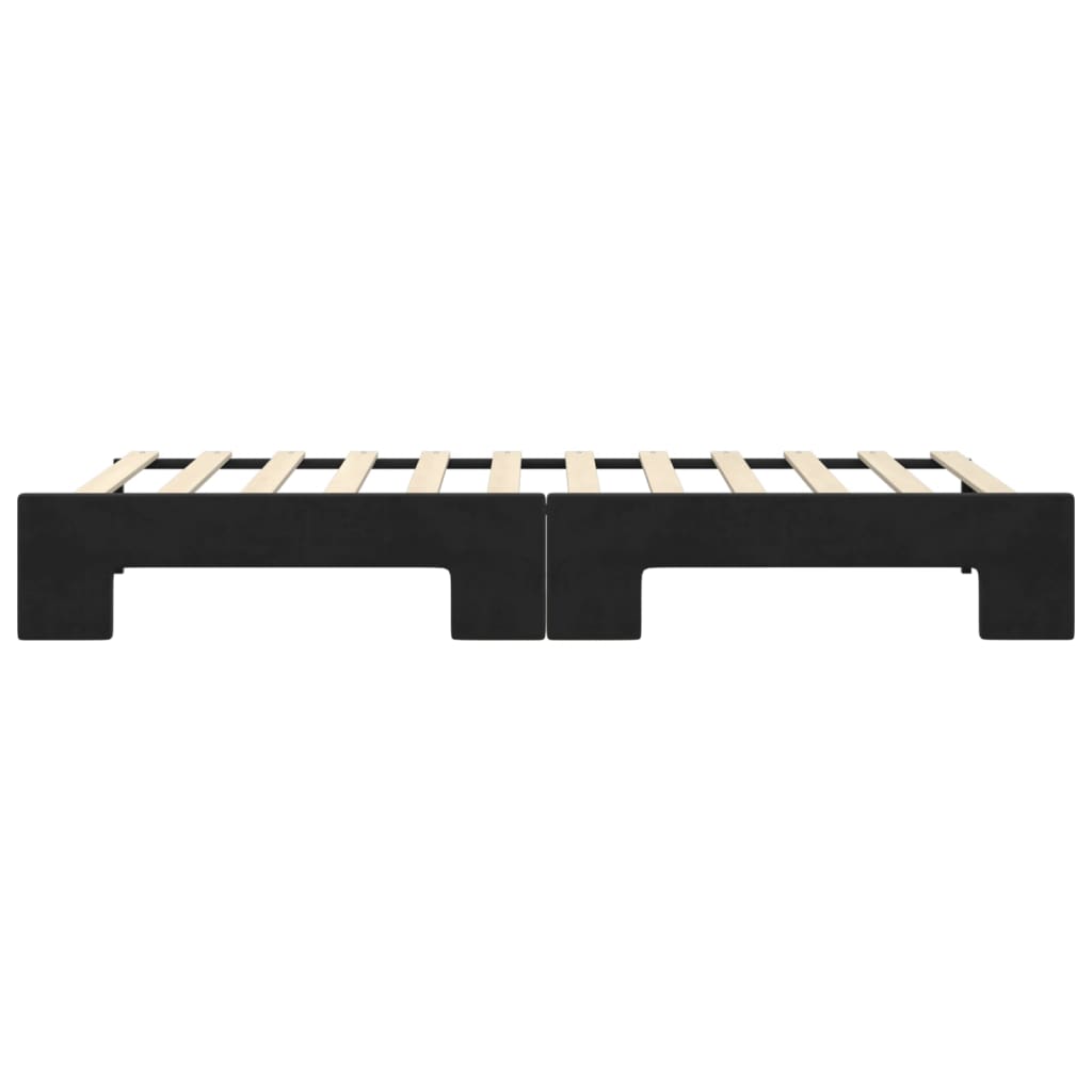 vidaXL Sofa rozsuwana, czarna, 90x200 cm, aksamit