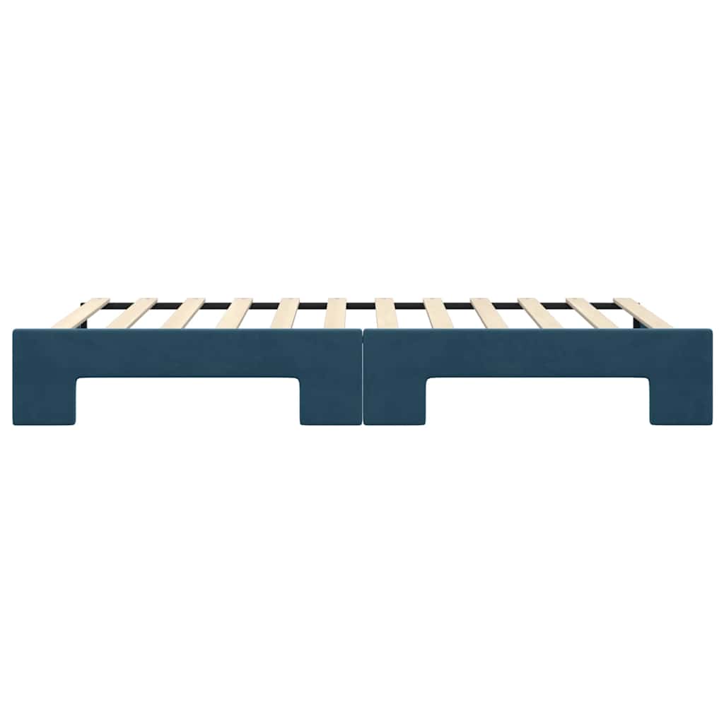 vidaXL Sofa rozsuwana, niebieska, 100x200 cm, aksamit