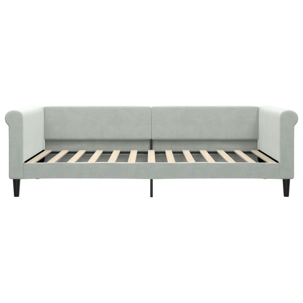 vidaXL Sofa rozsuwana, jasnoszara, 100x200 cm, aksamit