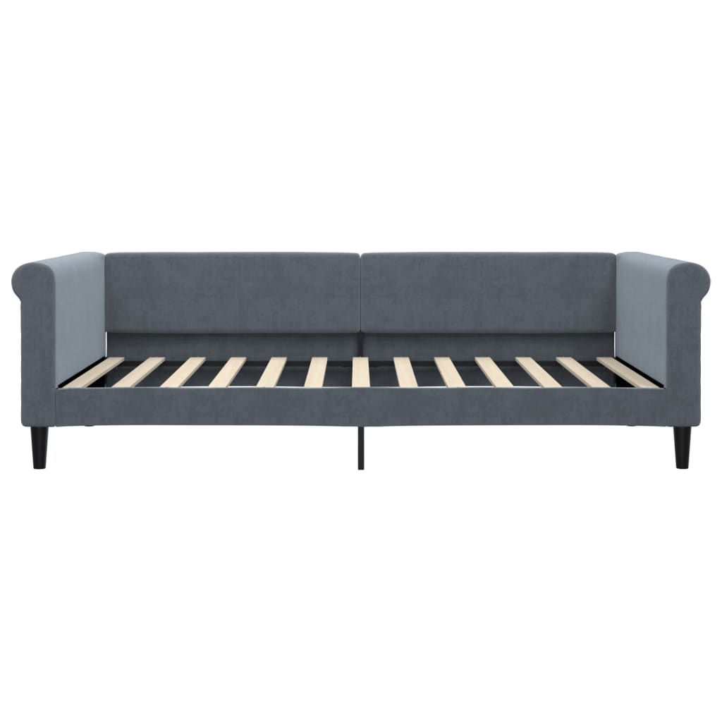 vidaXL Sofa rozsuwana, ciemnoszara, 100x200 cm, aksamit