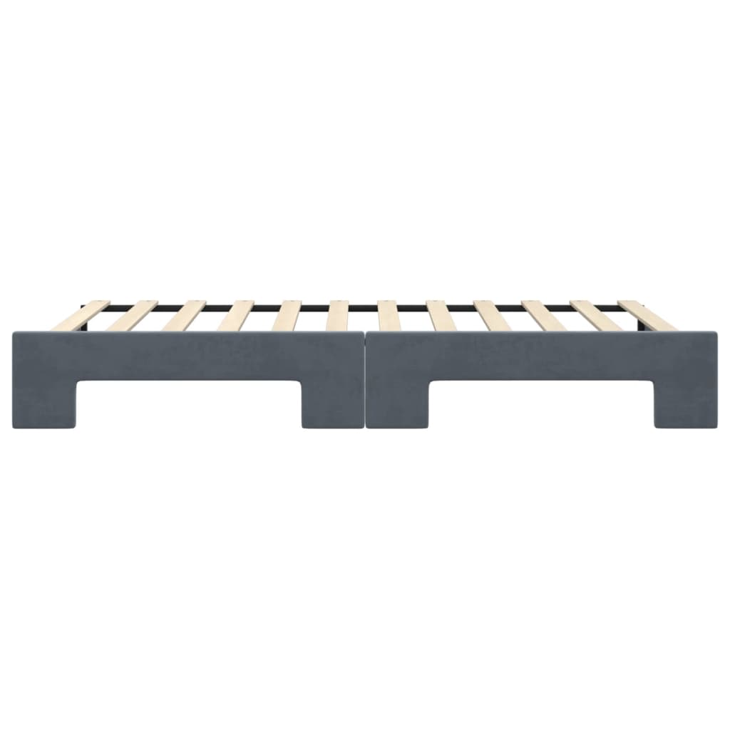 vidaXL Sofa rozsuwana, ciemnoszara, 100x200 cm, aksamit